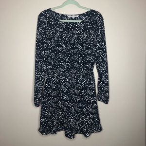Cupcakes & Cashmere blue and white print dress